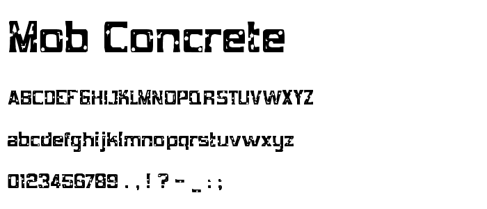 Mob Concrete font